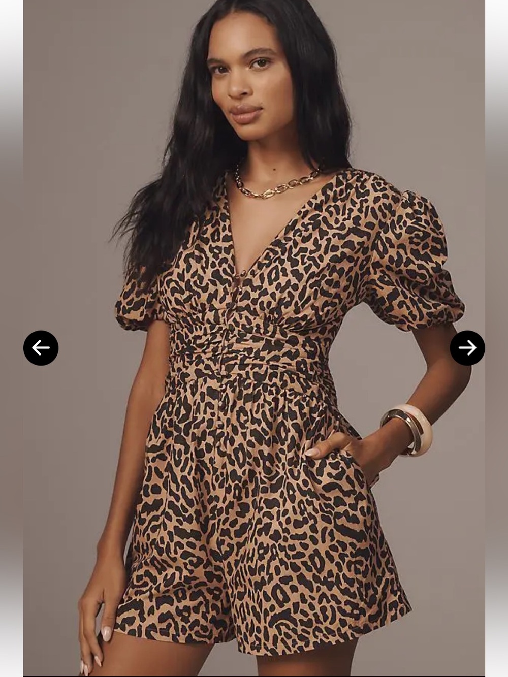 Anthropologie Katerina button front romper